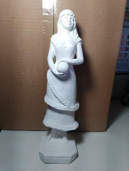 Cigana Cristal Imagem Cigana Dara Escultura em Gesso Cru 36c