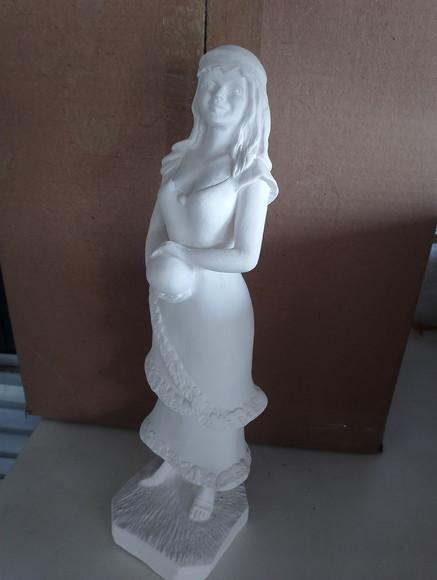 Cigana Cristal Imagem Cigana Dara Escultura em Gesso Cru 36c