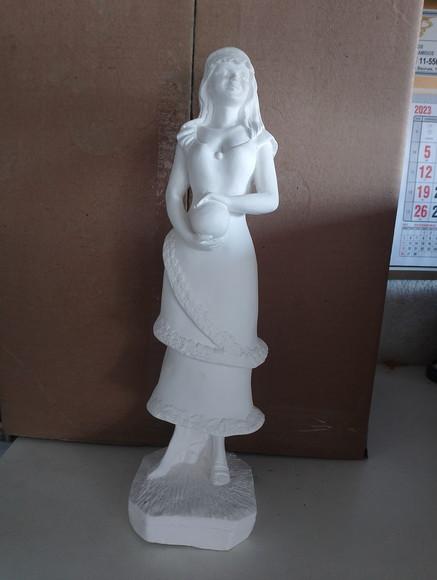 Cigana Cristal Imagem Cigana Dara Escultura em Gesso Cru 36c