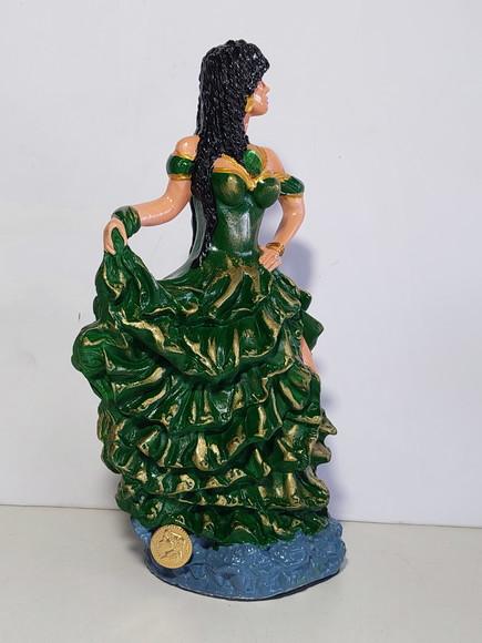 Cigana Esmeralda Imagem Única c/ Pedraria Pulseira e Medalha