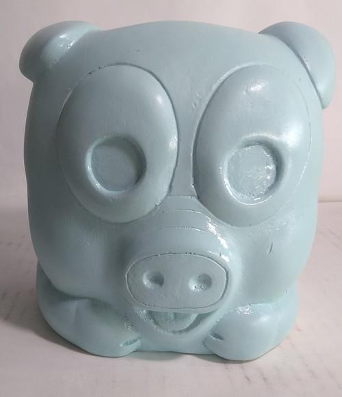 Cofre para Guardar Moedas Porquinho Escultura Gesso Cofre