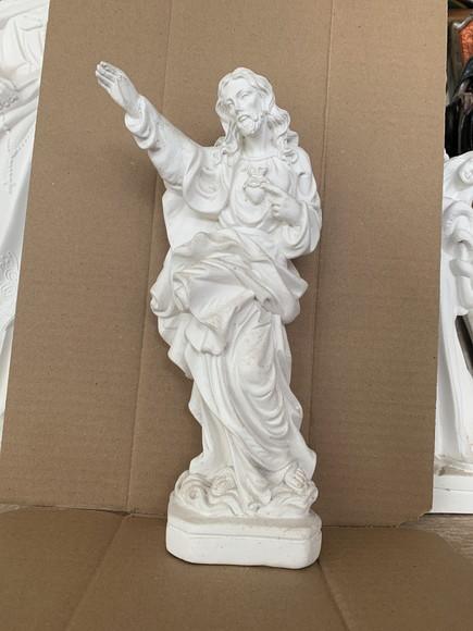 Cristo Abençoando Imagem Jesus Cristo Barroco em Gesso Cru