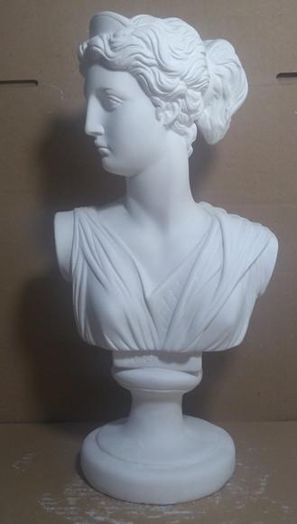 Deusa Ártemis Imagem Busto Ártemis em Gesso Cru