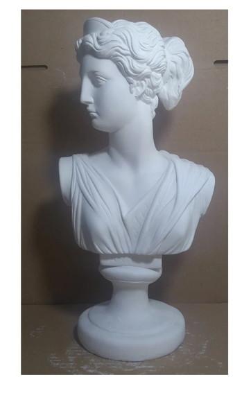 Deusa Ártemis Imagem Busto Ártemis em Gesso Cru
