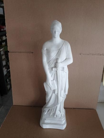 Deusa da Justiça Imagem Themis Deusa em Gesso Cru 2 Modelos