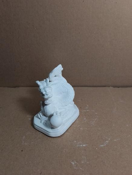 Dragão Filhote Imagem Dragão Criança Escultura Gesso Cru