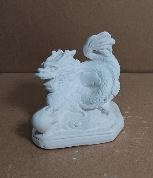 Dragão Filhote Imagem Dragão Criança Escultura Gesso Cru