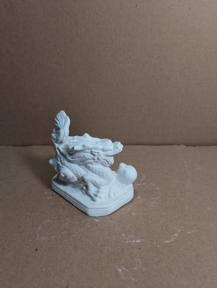 Dragão Filhote Imagem Dragão Criança Escultura Gesso Cru
