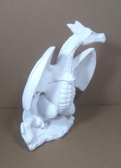 Dragão Voador Imagem Dragão Escultura em Gesso Cru