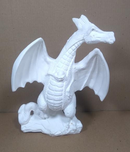Dragão Voador Imagem Dragão Escultura em Gesso Cru