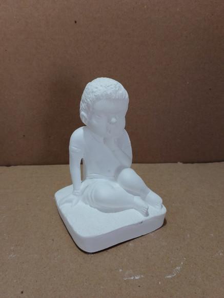 Ere Menino Imagem Menino Africano Ere Escultura Gesso