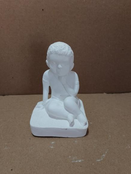 Ere Menino Imagem Menino Africano Ere Escultura Gesso