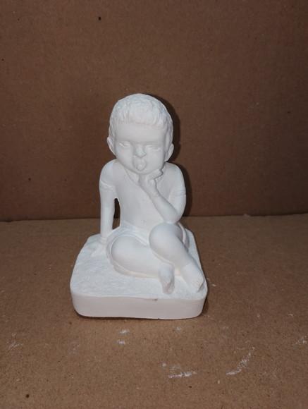 Ere Menino Imagem Menino Africano Ere Escultura Gesso