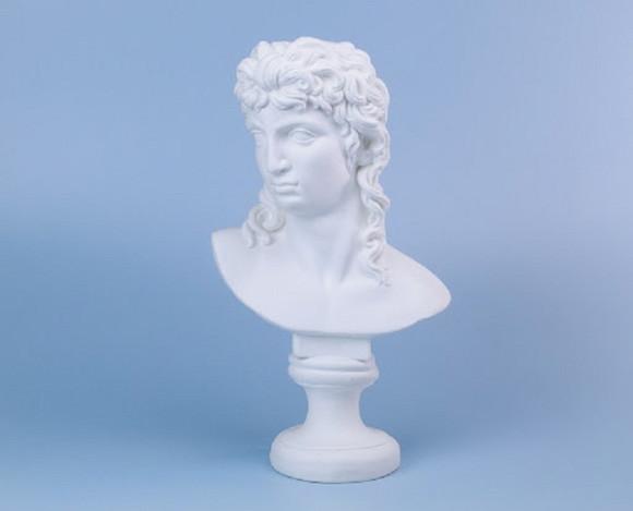 Eros Imagem Busto de Eros Romanos/gregos em Gesso Cru