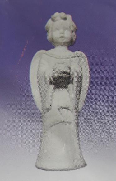 Escultura Anja Barroca Flor Imagem em Gesso Cru para Pintar