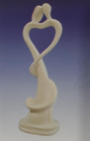 Escultura Alma Gêmea Imagem em Gesso Crupara Pintar