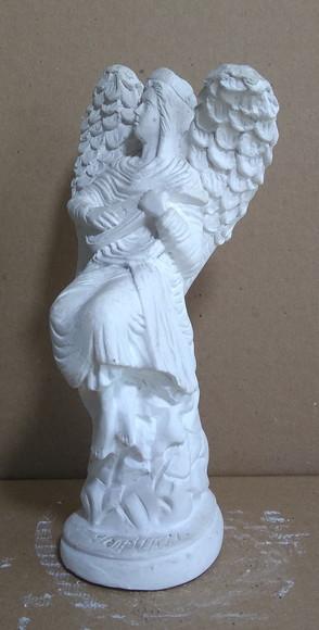 Escultura Anjo Isaphkiel Escultura em Gesso Cru para Pintar