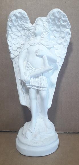 Escultura Anjo Mikael Imagem em Gesso Cru para Pintar