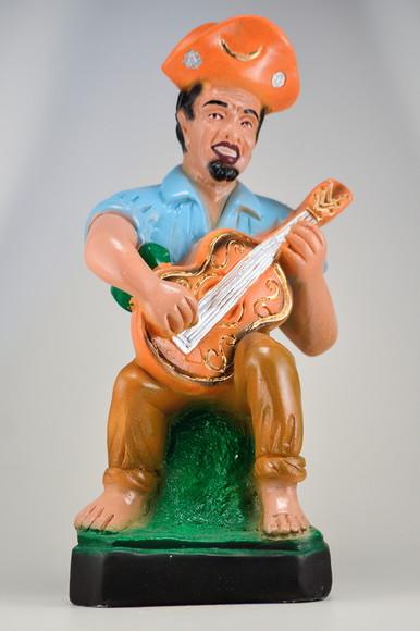 Escultura Baiano do Violão Imagem 100% Gesso Natural Estatua