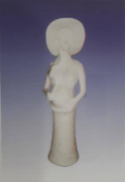 Escultura Banhista Gravida Imagem em Gesso Cru para Pintar