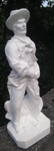 Escultura Boiadeiro em Gesso Cru para Pintar Como Desejar