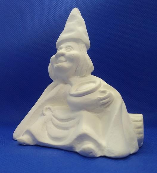 Escultura Bruxa Brigida Imagem em Gesso Cru para Pintar
