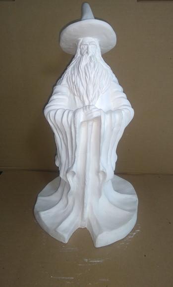 Escultura Bruxo Bruma Imagem em Gesso Cru para Pintar