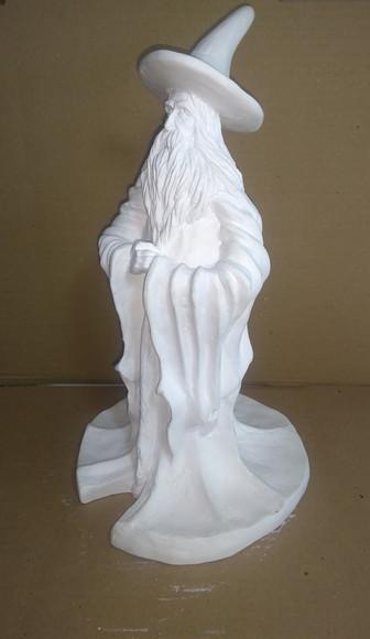 Escultura Bruxo Bruma Imagem em Gesso Cru para Pintar