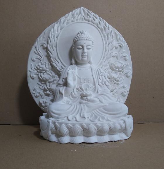 Escultura Buda do Tibet Imagem em Gesso para Pintar