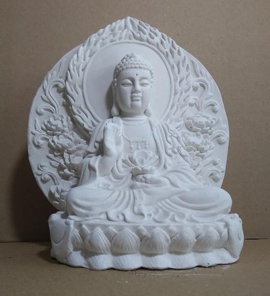 Escultura Buda do Tibet Imagem em Gesso para Pintar