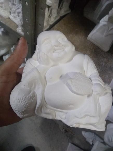 Escultura Buda Feliz Imagem em Gesso Cru para Pintar