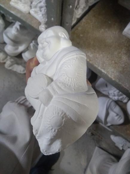Escultura Buda Feliz Imagem em Gesso Cru para Pintar