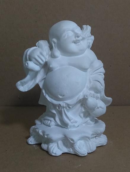 Escultura Buda Viajante Imagem Buda em Gesso Cru /pintar