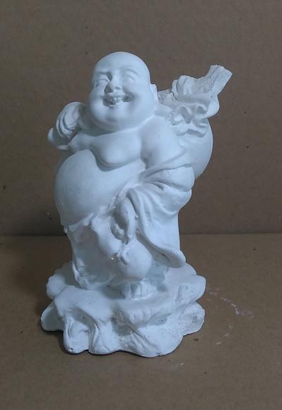 Escultura Buda Viajante Imagem Buda em Gesso Cru /pintar