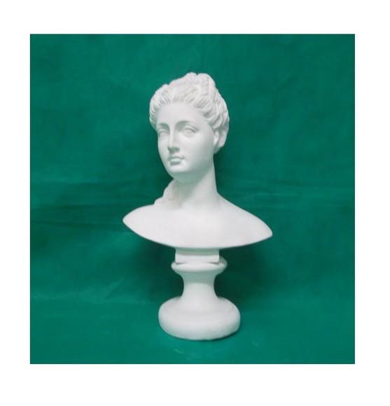 Escultura Busto de Prosérpina Imagem Proserpina em Gesso Cru