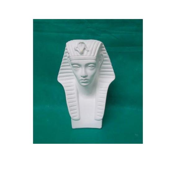 Escultura Busto do Faraó Imagem em Gesso Cru para Pintar