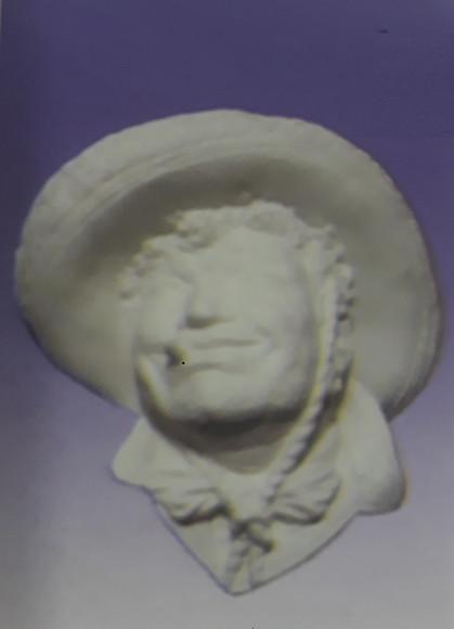 Escultura Busto Pirata Mexicano em Gesso Cru para Pintar