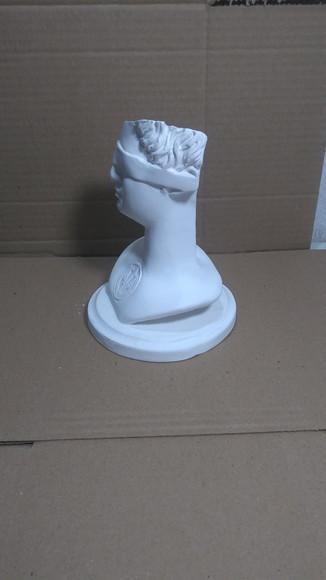 Escultura Busto Justiça Imagem em Gesso Cru para Pintar
