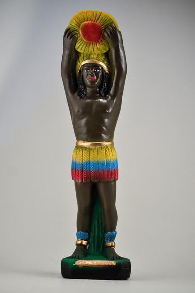 Escultura Caboclo Girassol Imagem Grande com 55cm Altura
