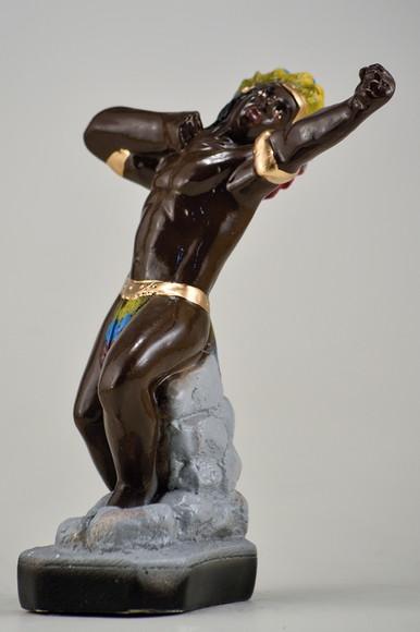 Escultura Caboclo Tupinamba Imagem 100% em Gesso Puro