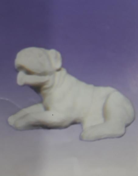 Escultura Cão Bulldog Imagem em Gesso Cru para Pintar