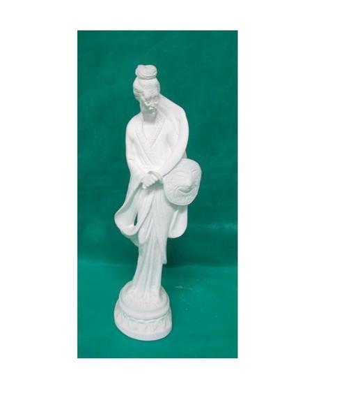 Escultura Chines Fino Espada em Gesso Cru para Pintar