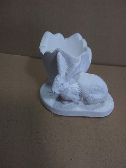 Escultura Coelho com Casca de Ovo para Pintar