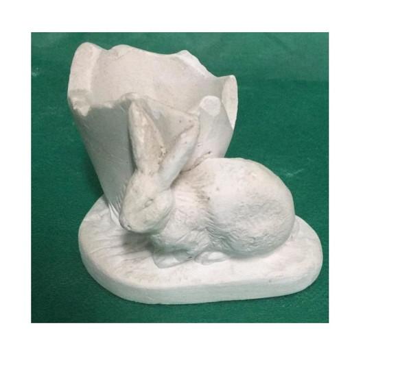 Escultura Coelho com Casca de Ovo para Pintar