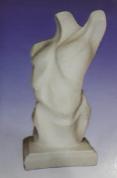 Escultura Corpo Masculino Imagem em Gesso Cru para Pintar