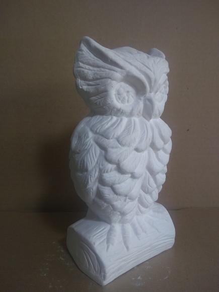 Escultura Coruja Atenas Imagem para Pintar em Gesso Cru