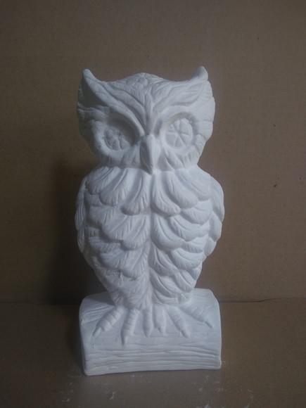 Escultura Coruja Atenas Imagem para Pintar em Gesso Cru