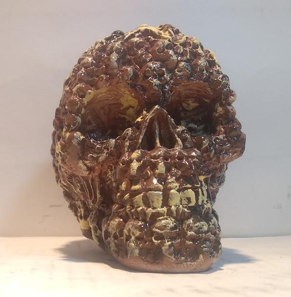 Escultura Cranio Caveira Imagem Esqueleto Cranio Exu Caveira