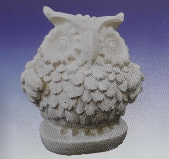 Escultura Coruja Ternura Imagem para Pintar em Gesso