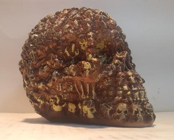 Escultura Cranio Caveira Imagem Esqueleto Cranio Exu Caveira